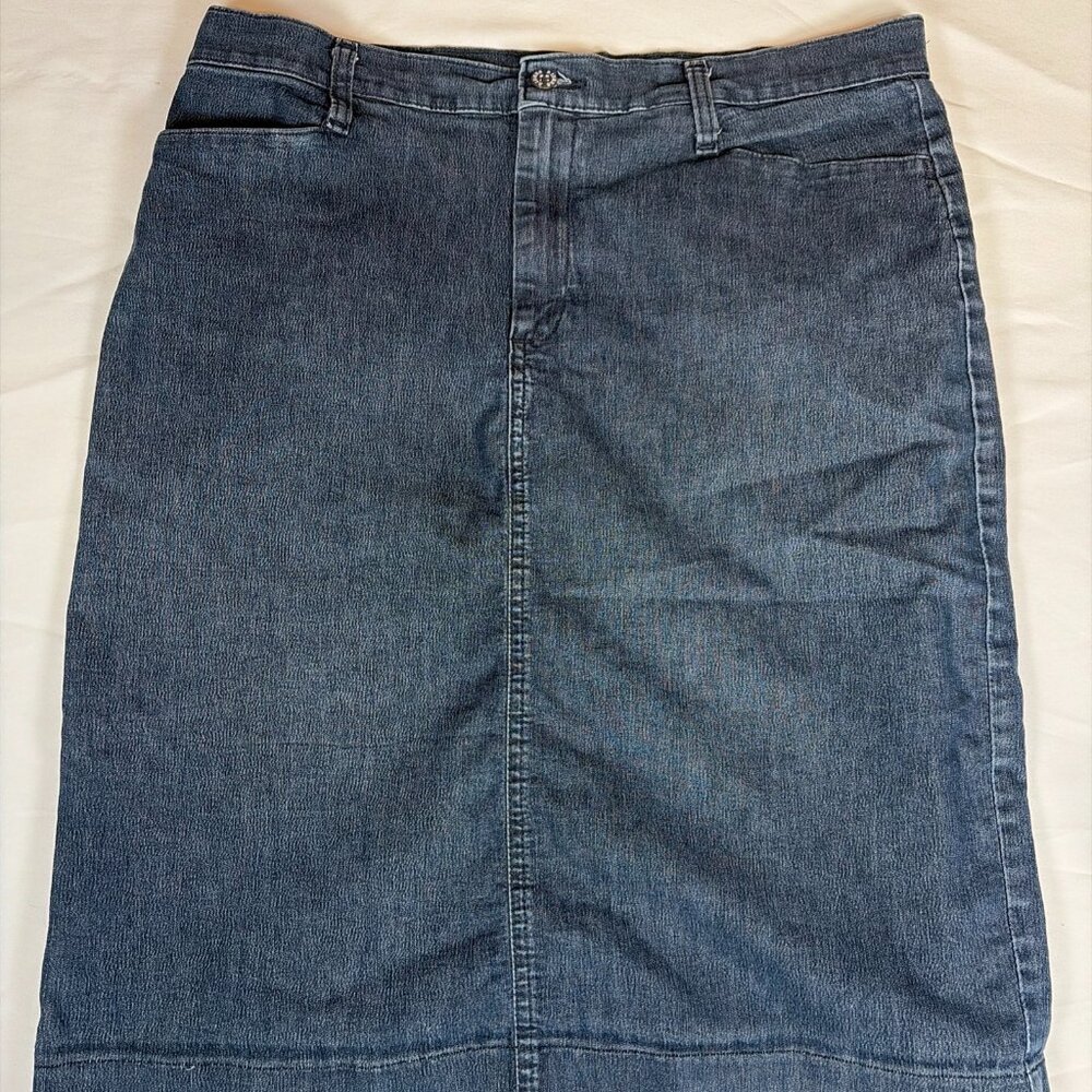 Lee Knee Length Skirt Women's 10 Blue